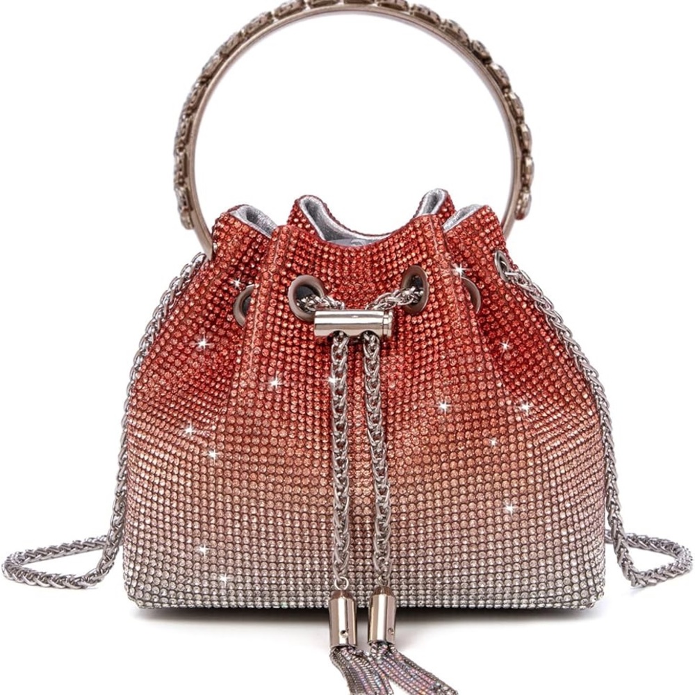 NEW Sparkling Bling Swarovski Crystal Rhinestone Bag Clutch Purse +FREE … - Picture 3 of 13